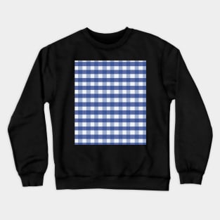 plaid checked pattern vichy tartan navy blue Crewneck Sweatshirt